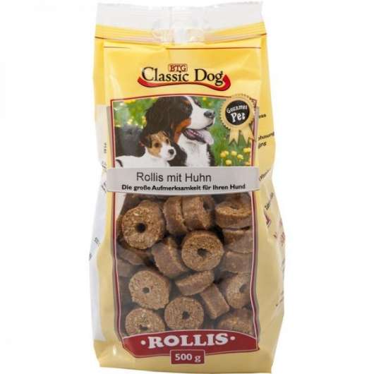 Classic Dog Snack Rollis mit Huhn 500g Classic Dog Snack Rollis mit Huhn 500g