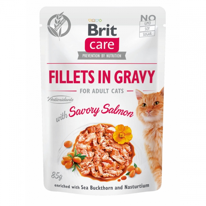 Brit Care Cat PB Fillets in Gravy - Lachs 85g Brit Care Cat PB Fillets in Gravy - Lachs 85g
