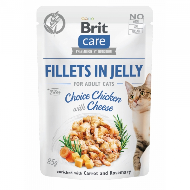Brit Care Cat PB Fillets in Jelly - Huhn & Käse 85g Brit Care Cat PB Fillets in Jelly - Huhn & Käse 85g