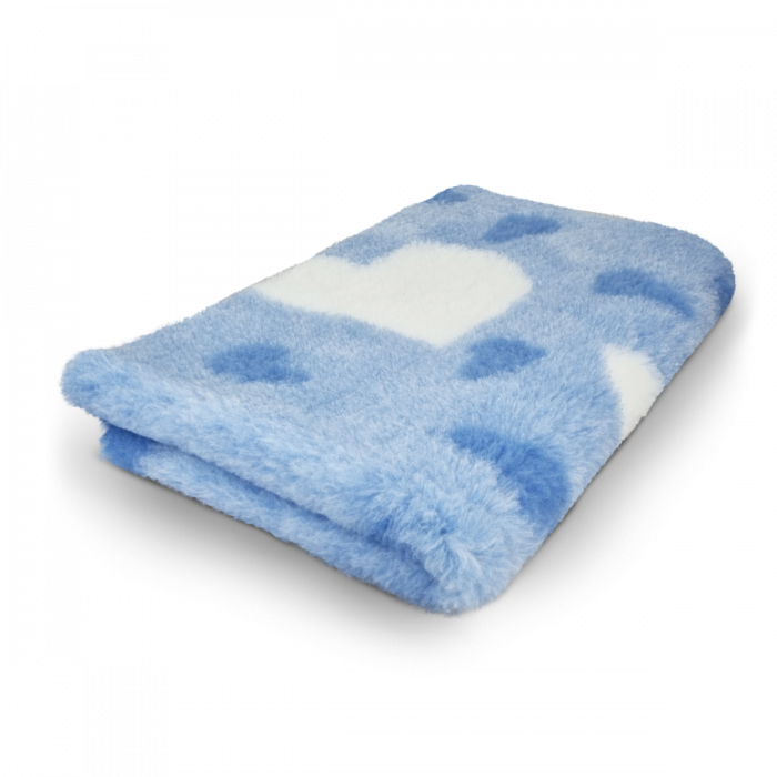 Vet Bed Big-Heart blau & weiß 150x100cm Gummi Anti Rutsch Vet Bed Big-Heart blau & weiß 150x100cm Gummi Anti Rutsch