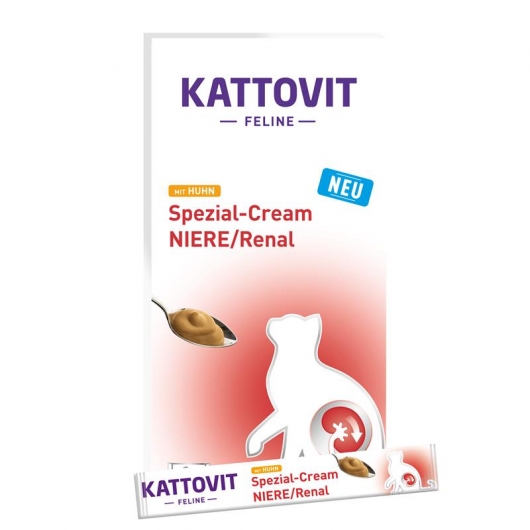 Kattovit Niere/Renal Spezial-Cream mit Huhn 6x15g Kattovit Niere/Renal Spezial-Cream mit Huhn 6x15g