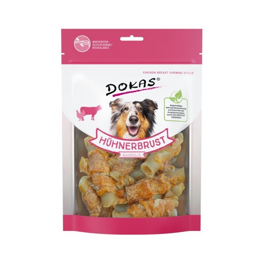 Dokas Dog Hühnerbrust Kaurolle 250 g