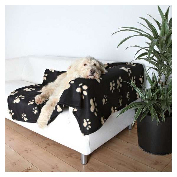 Trixie Fleecedecke Barney - 150 x 100cm, schwarz-beige Trixie Fleecedecke Barney - 150 x 100cm, schwarz-beige