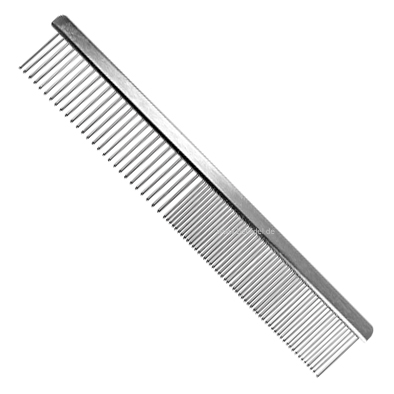 Vivog® Doppelseitiger Metall-Hundekamm 19 cm lang, mit 3,5 cm langen Zähnen Vivog® Doppelseitiger Metall-Hundekamm 19 cm lang, mit 3,5 cm langen Zähnen