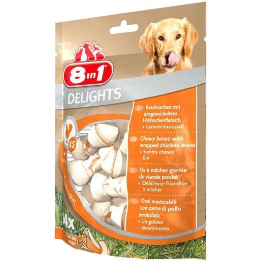 8in1 Delights Kauknochen XS - Beutel 14 Stück 8in1 Delights Kauknochen XS - Beutel 14 Stück