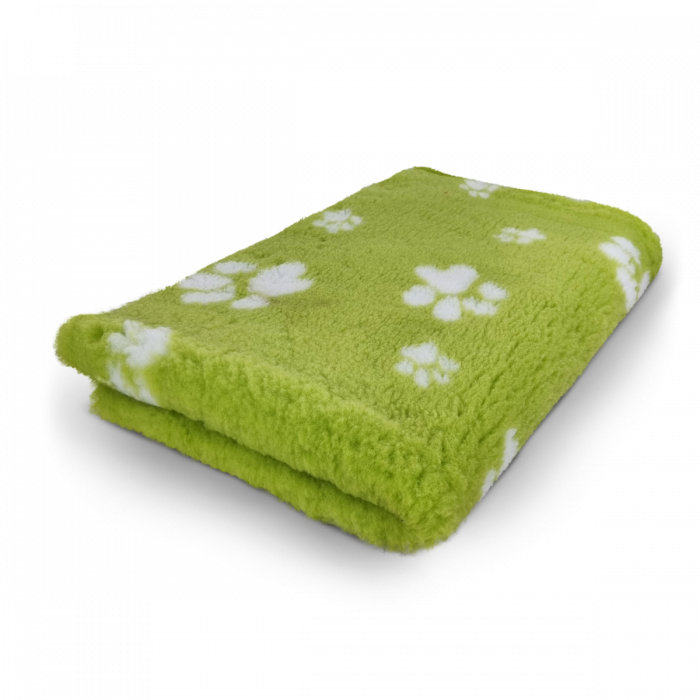 Vet Bed - Limongrün mit weißen Pfoten Anti Rutsch 150cm x 100 cm Vet Bed - Limongrün mit weißen Pfoten Anti Rutsch 150cm x 100 cm