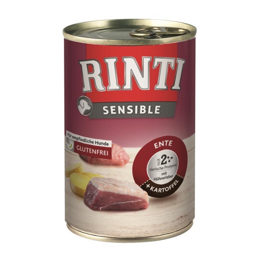 Rinti Dose Sensible Ente & Kartoffel mit Hühnerleber 400g Rinti Dose Sensible Ente & Kartoffel mit Hühnerleber 400g