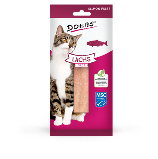 Dokas Cat Snack Filet Lachs 22g Dokas Cat Snack Filet Lachs 22g