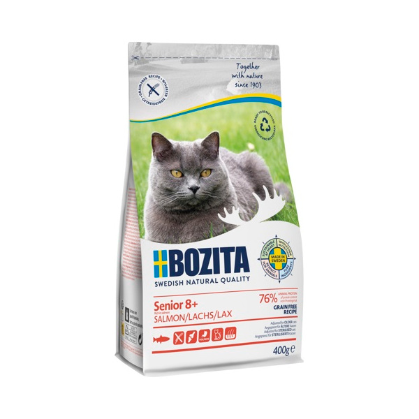 Bozita Cat Senior 8+ Grain free Salmon - 400 g Bozita Cat Senior 8+ Grain free Salmon - 400 g