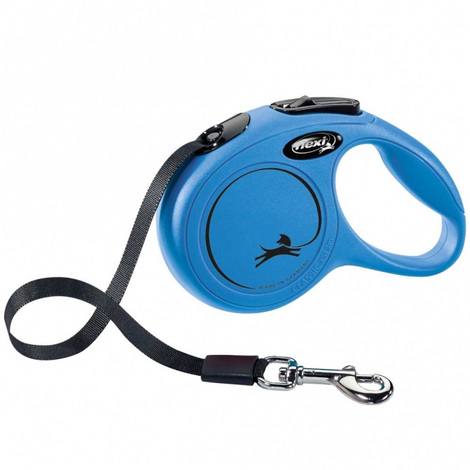 FLEXI Rollleine New CLASSIC Gurt - 3m, bis 12kg - Blau FLEXI Rollleine New CLASSIC Gurt - 3m, bis 12kg - Blau