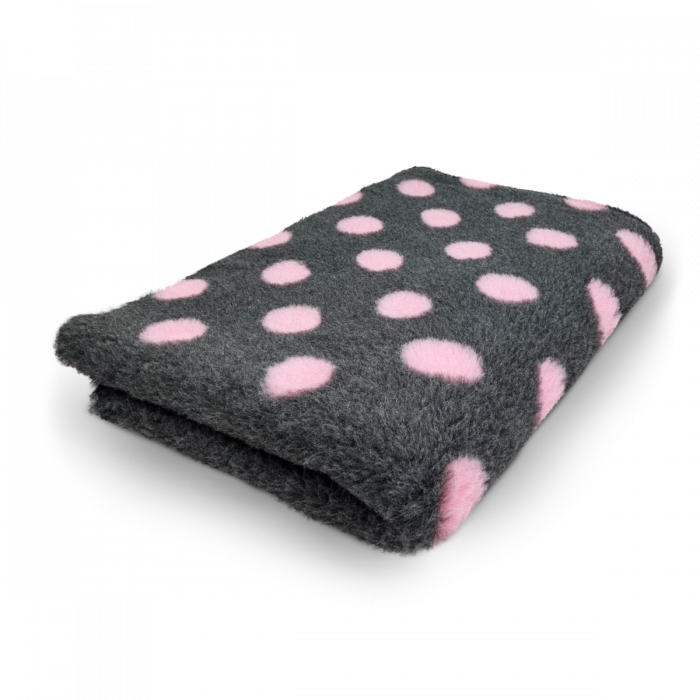 Vet Bed Punkte anthrazit & rosa 150x100cm Gummi Anti Rutsch Vet Bed Punkte anthrazit & rosa 150x100cm Gummi Anti Rutsch