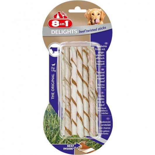 8in1 Delights Beef Twisted Sticks 10 Stück 8in1 Delights Beef Twisted Sticks 10 Stück