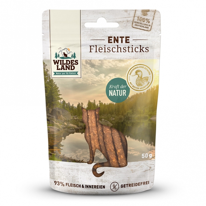 Wildes Land Cat Fleischsticks Ente 50g Wildes Land Cat Fleischsticks Ente 50g