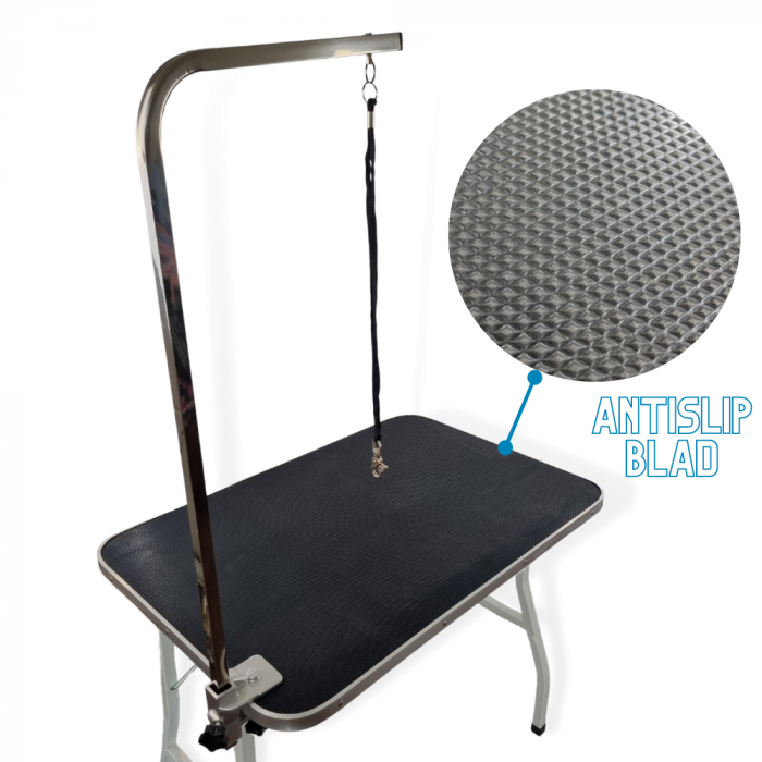 HUNDEPFLEGETISCH MAX MIT TRIMMARM RUTSCHFESTE ARBEITSPLATTE  91 X 61 X 76 CM HUNDEPFLEGETISCH MAX MIT TRIMMARM RUTSCHFESTE ARBEITSPLATTE  91 X 61 X 76 CM