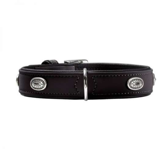 Hunter Halsband Softie Stone 50 nickel, 36-44 cm - schwarz Hunter Halsband Softie Stone 50 nickel, 36-44 cm - schwarz