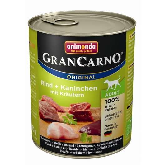 Animonda GranCarno Adult Rind & Kaninchen mit Kräutern 800g Animonda GranCarno Adult Rind & Kaninchen mit Kräutern 800g