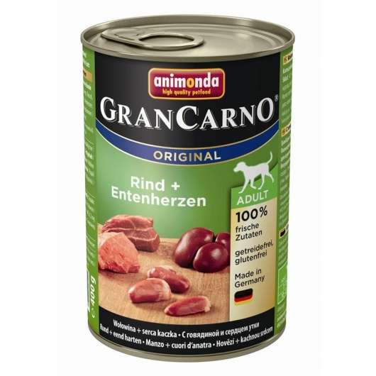 Animonda Dog Dose GranCarno Adult Rind & Entenherzen 400g Animonda Dog Dose GranCarno Adult Rind & Entenherzen 400g