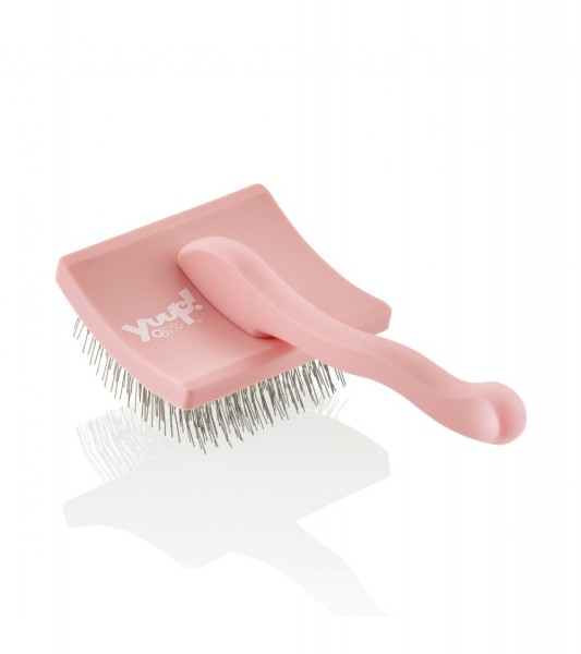 Yuup!®Zupfbürste mit langen Zinken groß Entfilzungsbürste für dichtes FellYuup!®'PINKBRUSH'