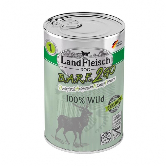 LandFleisch B.A.R.F.2GO Exklusiv 100% vom Wild