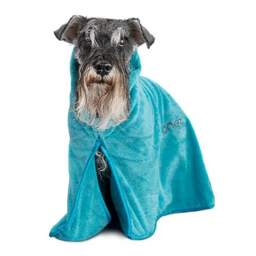 Ibanez® Hundebademantel Größe S maximale Rückenlänge 44cm Mikrofaser-Badeponcho Ibanez® Hundebademantel Größe S maximale Rückenlänge 44cm Mikrofaser-Badeponcho