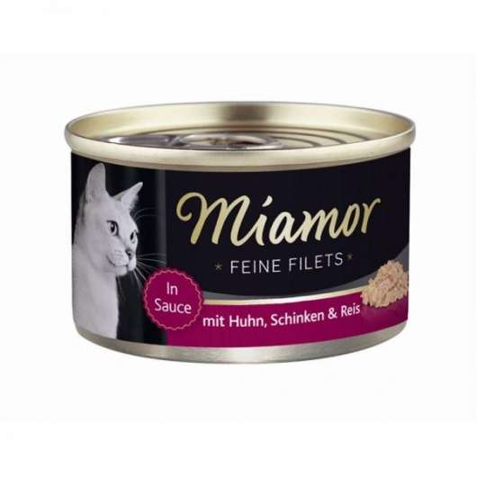 Miamor Feine Filets 100g - Filets Huhn, Schinken & Reis Miamor Feine Filets 100g - Filets Huhn, Schinken & Reis