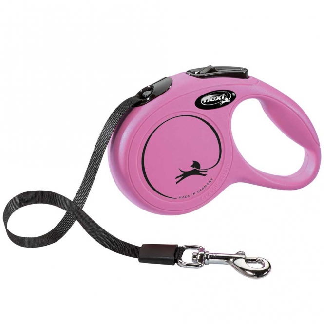 FLEXI Rollleine New CLASSIC Gurt - 3m, bis 12kg - Pink FLEXI Rollleine New CLASSIC Gurt - 3m, bis 12kg - Pink